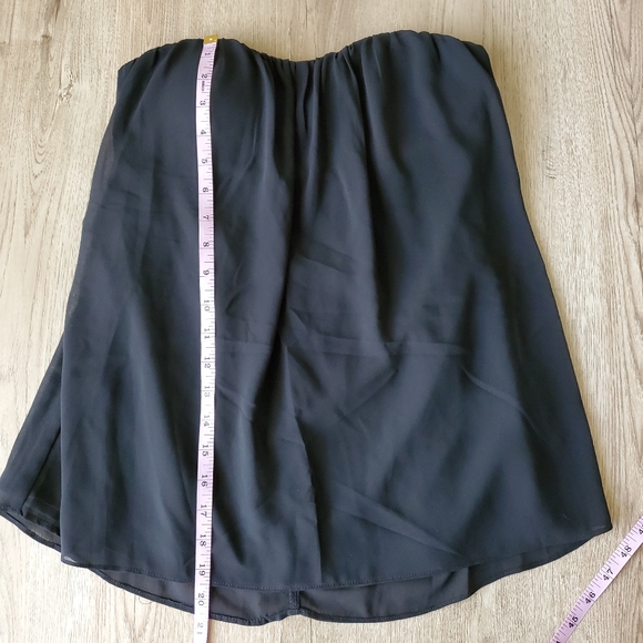 Foreign Exchange Sheer Black Strapless Top Size Small - Picture 11 of 11